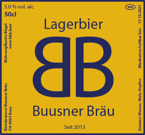Buusner Bräu - Lagerbier (Bügelflasche)